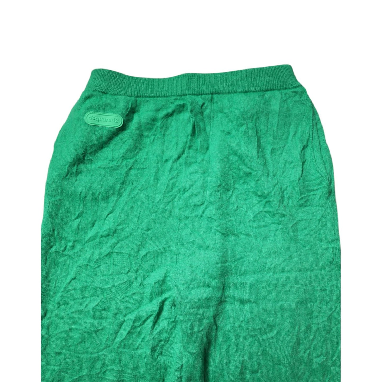 Dsquared² Green Cotton Elastic Waist Men Casual Pants Dsquared²