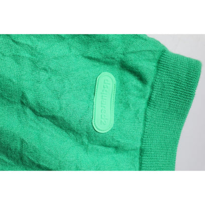 Dsquared² Green Cotton Elastic Waist Men Casual Pants Dsquared²