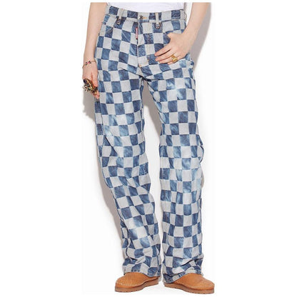 Dsquared² Blue Cotton Relaxed Fit Jeans