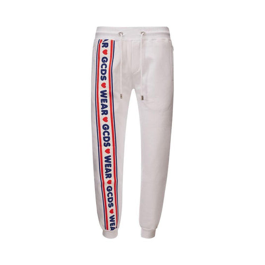 GCDS White Cotton Athletic Pants GCDS