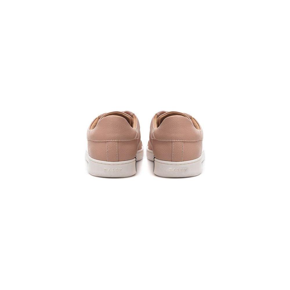 Bally Pink Leather Low Top Sneakers
