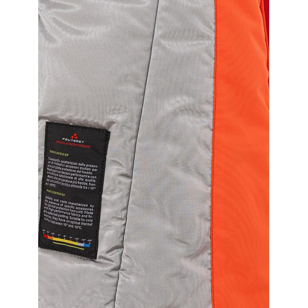 Peuterey Orange Polyester Full-Length Jacket Peuterey