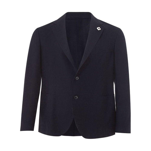 Lardini Blue Cotton Blazer