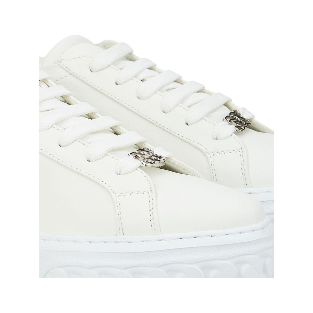 Casadei White Leather Athletic Sneakers