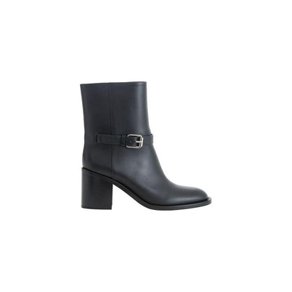Burberry Black Leather Ankle Boots Burberry