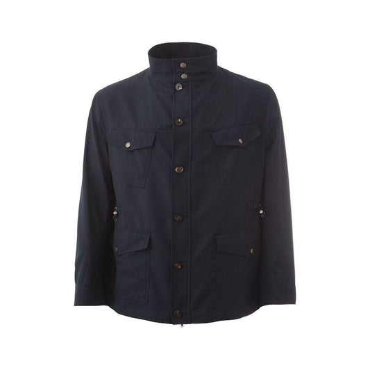 Lardini Blue Wool Coat Lardini