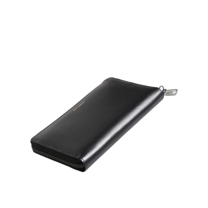 Dolce & Gabbana Black Blue Exotic Leather Embossed Continental Wallet