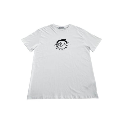 Trussardi Beachwear White Cotton T-Shirt