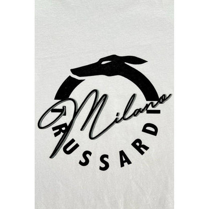 Trussardi Beachwear White Cotton T-Shirt