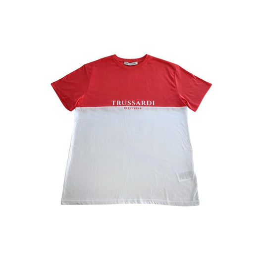 Trussardi Beachwear White Polyester Men T-Shirt