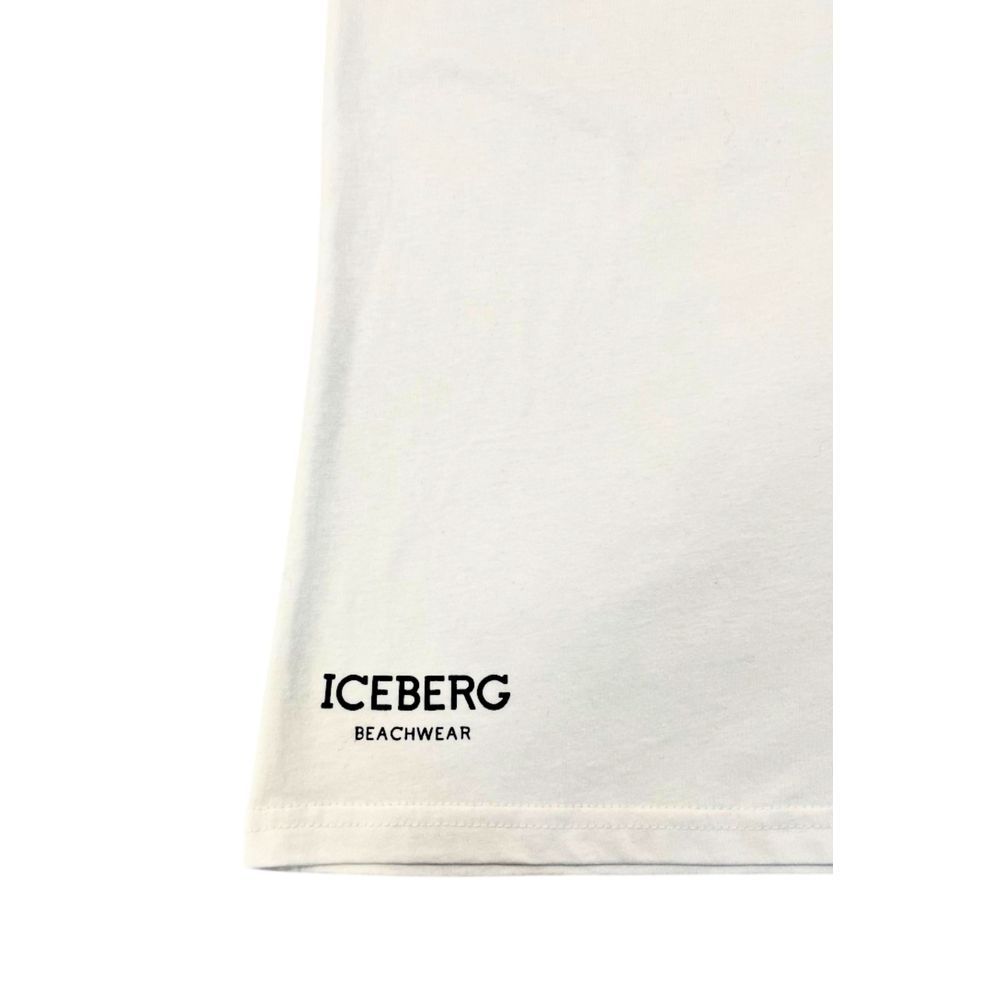 Iceberg White Cotton Men T-Shirt Iceberg