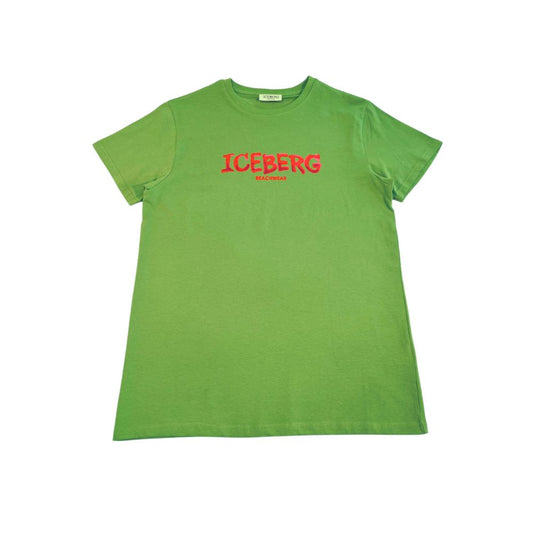 Iceberg Green Cotton Men T-Shirt