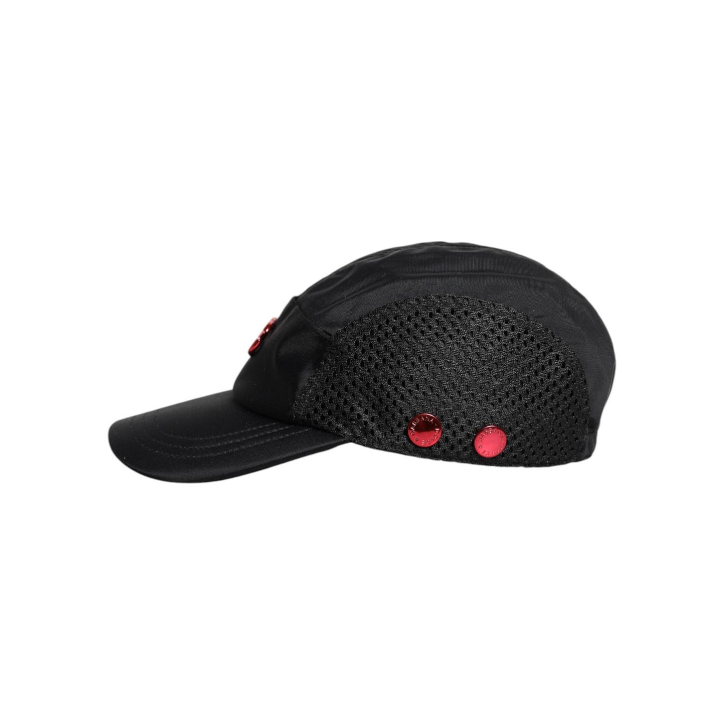 Dolce & Gabbana Black Nylon DG Logo 6 Panels Baseball Cap