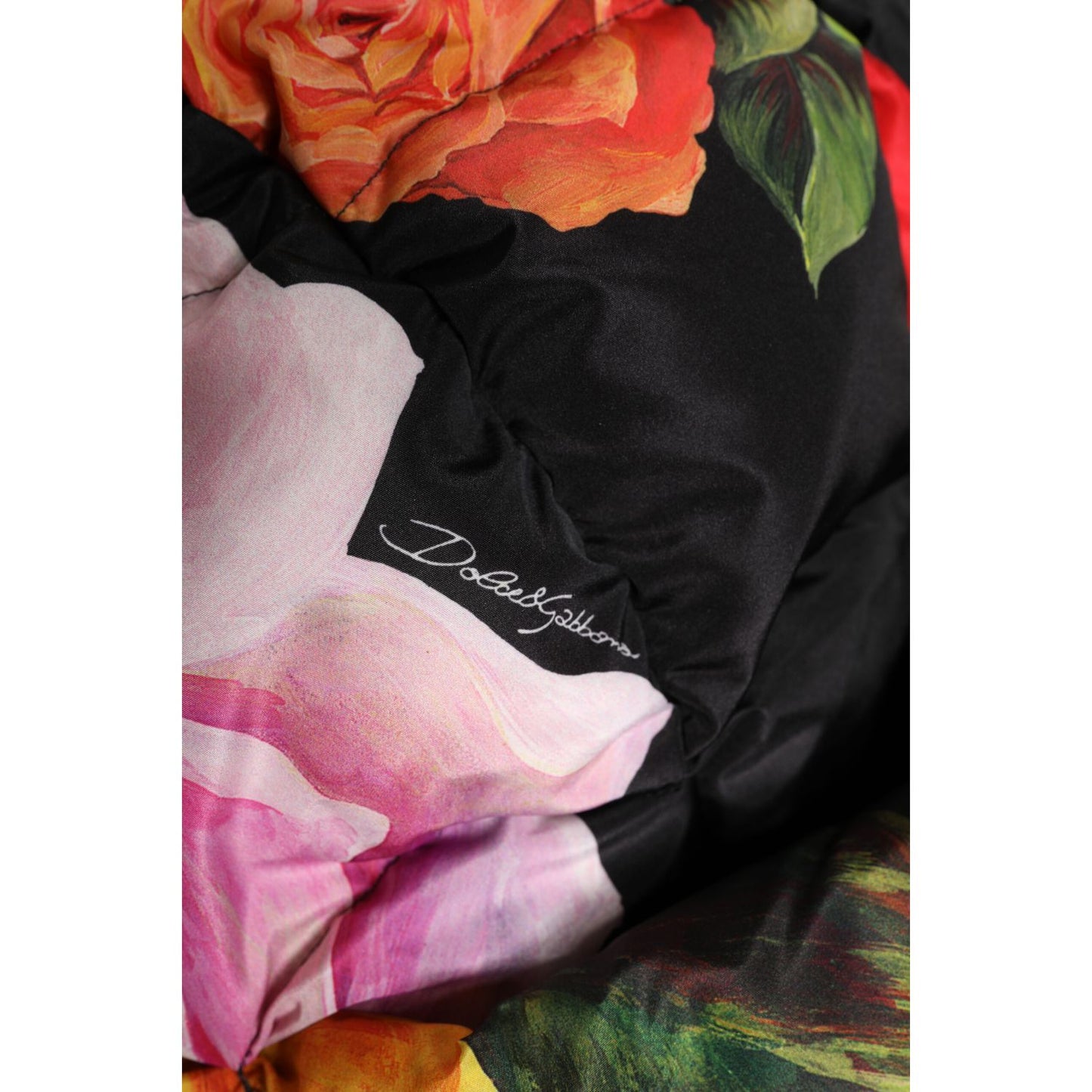 Dolce & Gabbana Black Floral Print Whole Head Wrap Hat