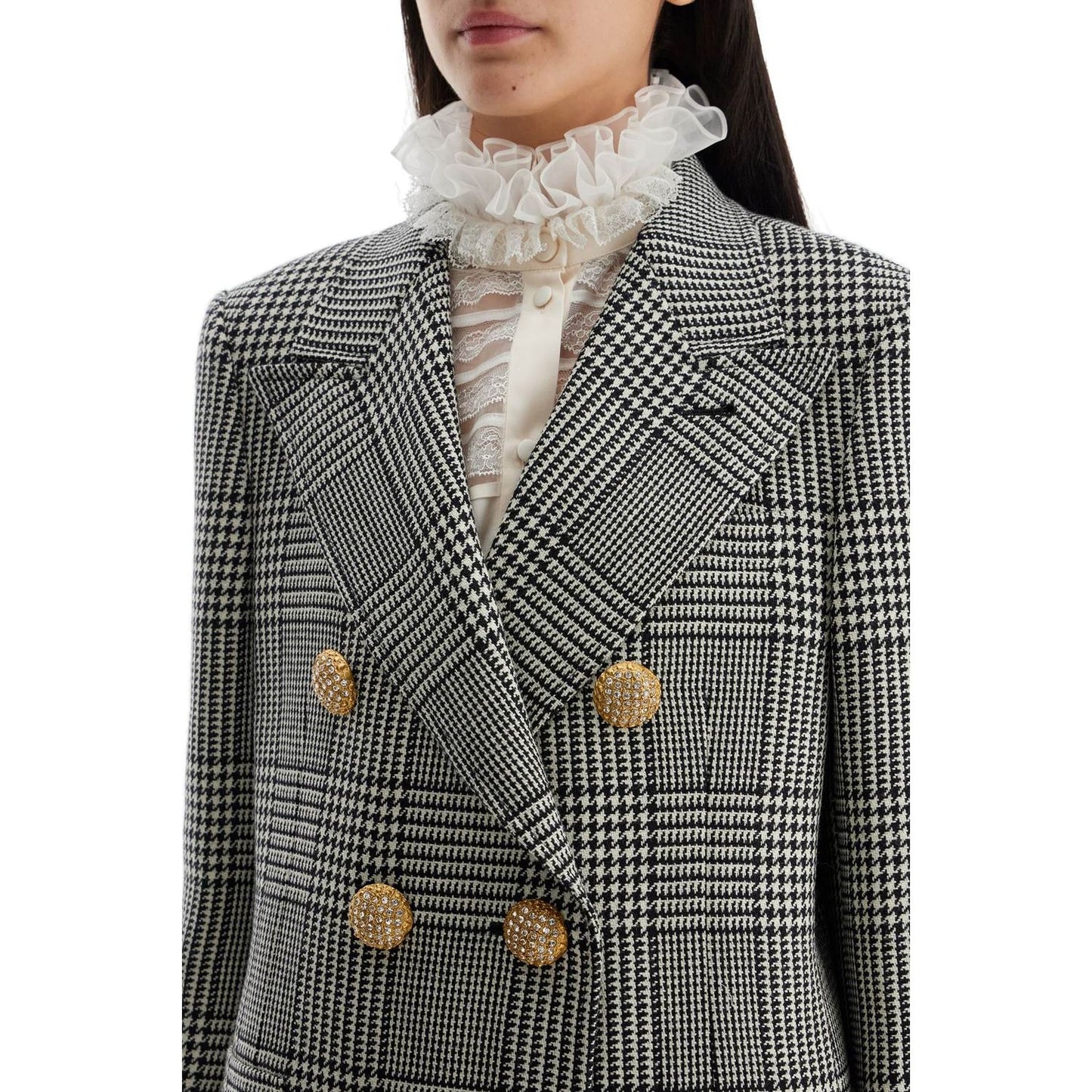 Valentino Garavani double-breasted pied de poule wool blazer Jackets Valentino Garavani