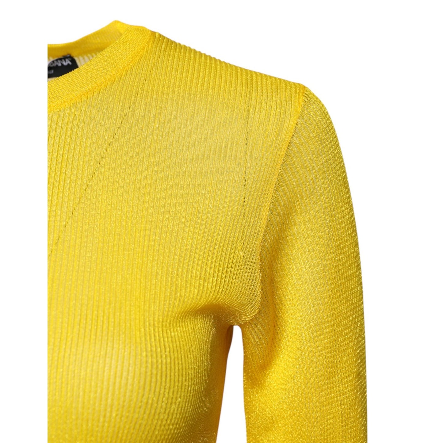 Dolce & Gabbana Yellow Polyester Women Pullover Top Sweater