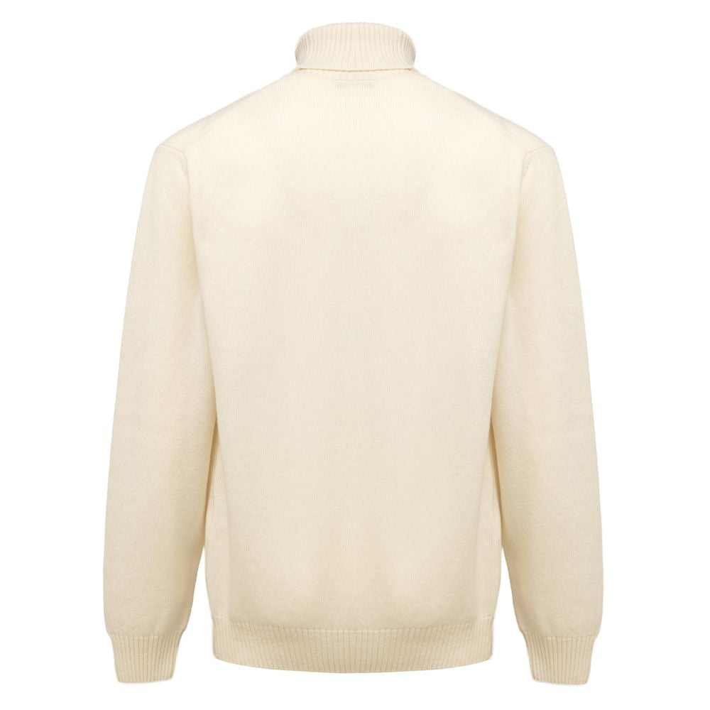 Cruciani White Cashmere Turtleneck Cruciani