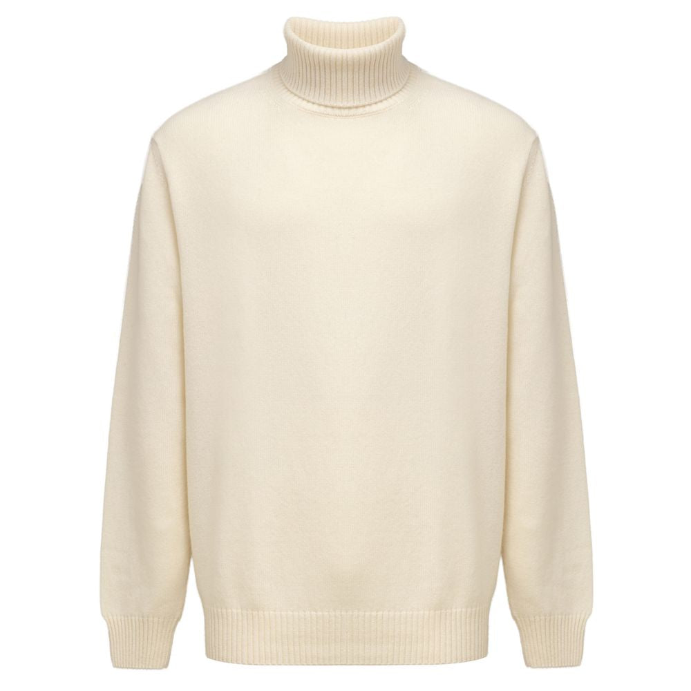 Cruciani White Cashmere Turtleneck Cruciani