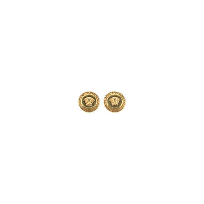 Versace Black Metal Earrings
