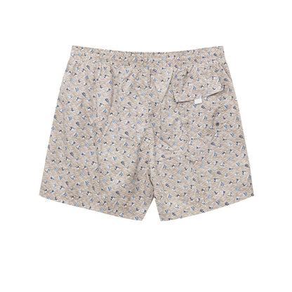 Canali Beige Polyester Swim Shorts Canali