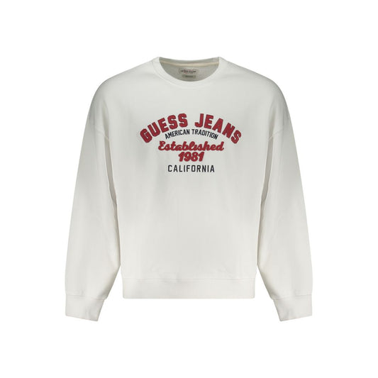Guess Jeans White Cotton Men's Sweatshirt