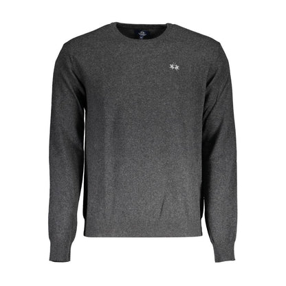 La Martina Grigio Wool Men Sweater