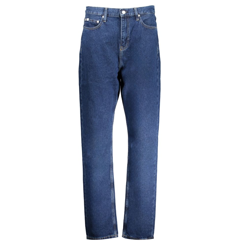 Calvin Klein Blue Cotton Slim Fit Jeans