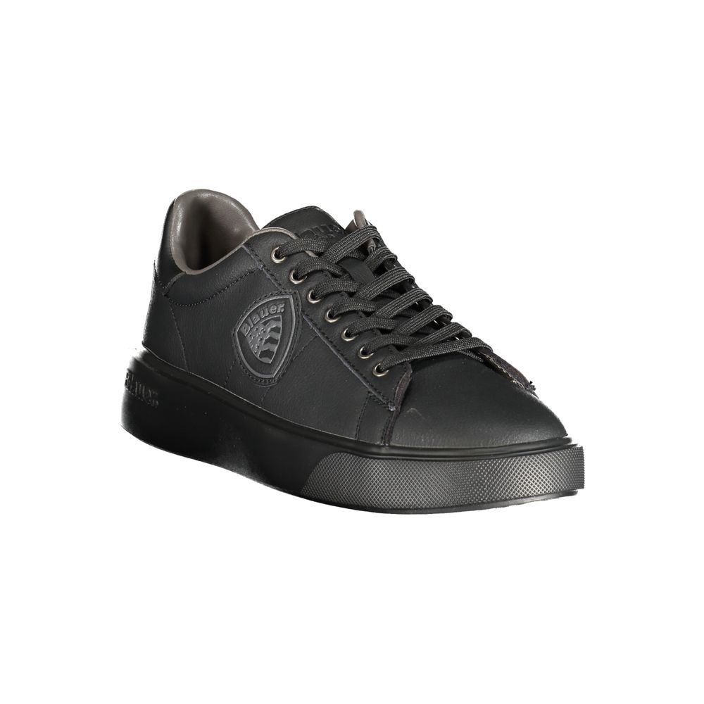 Blauer Black Polyester Low Top Sneakers Blauer