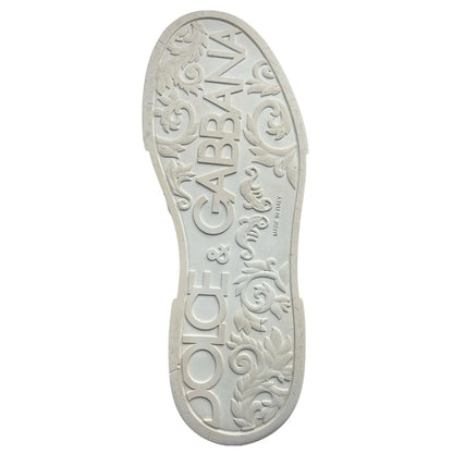 Dolce & Gabbana White Leather DG Logo Low Top Sneaker Shoes