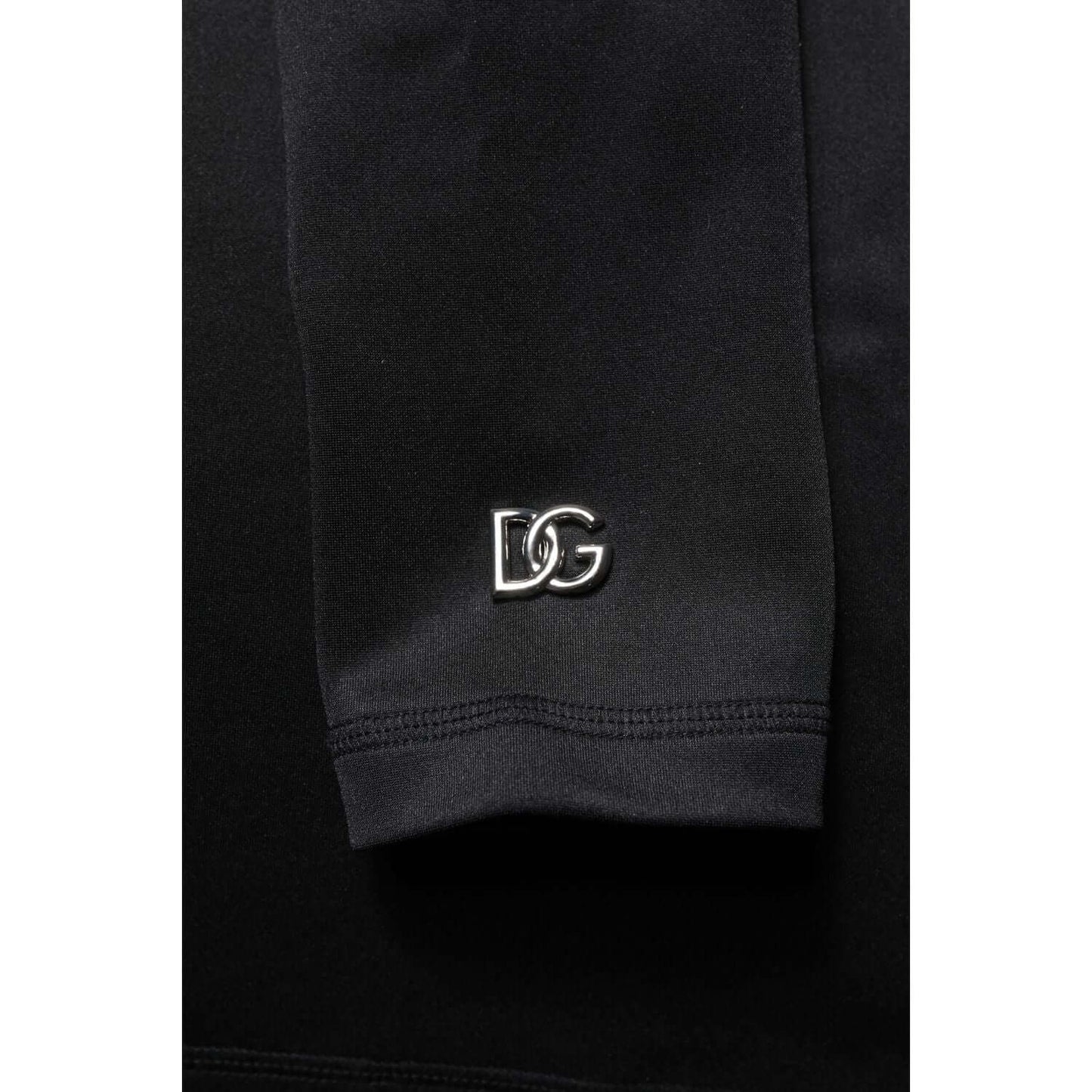 Dolce & Gabbana Black Polyester Turtleneck Pullover Sweater