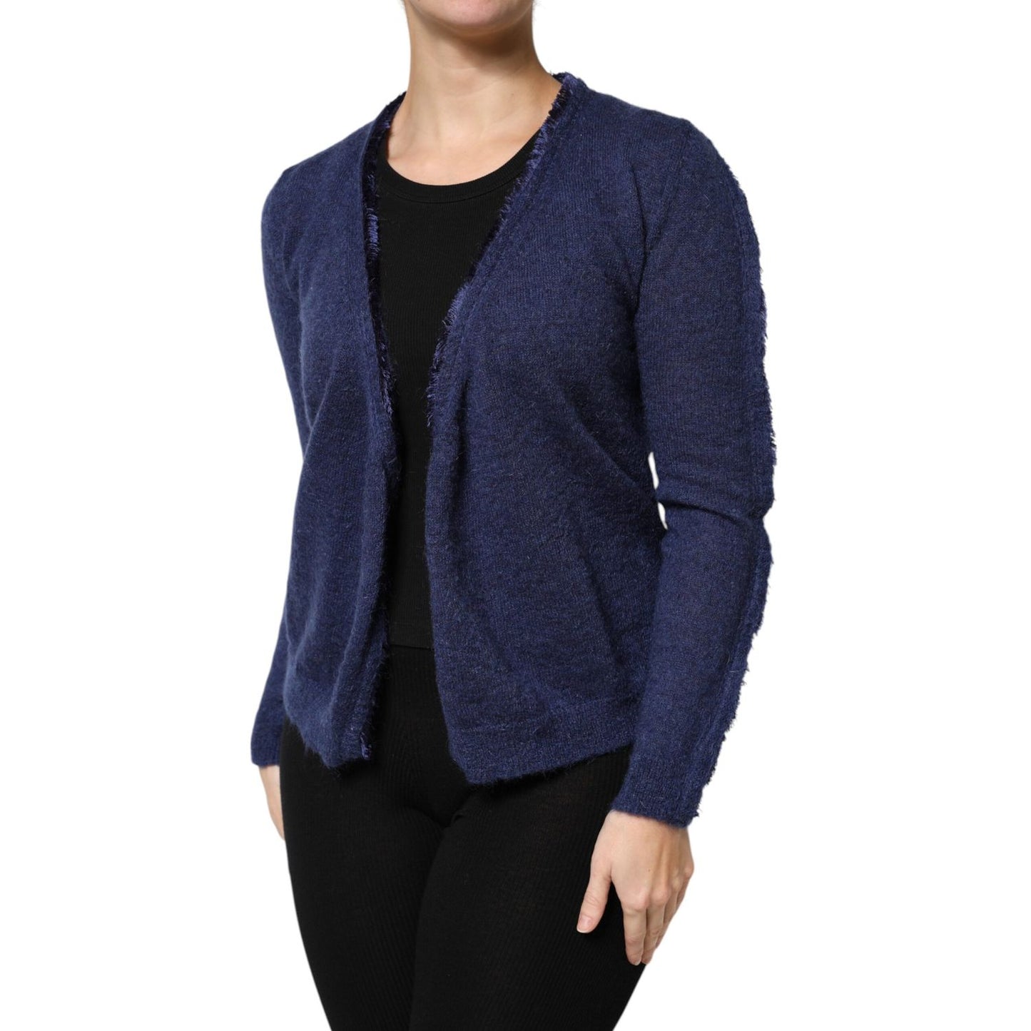 Ballantyne Dark Blue Long Sleeves Overcoat Cardigan Sweater Ballantyne