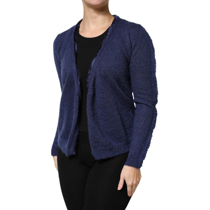 Ballantyne Dark Blue Long Sleeves Overcoat Cardigan Sweater Ballantyne