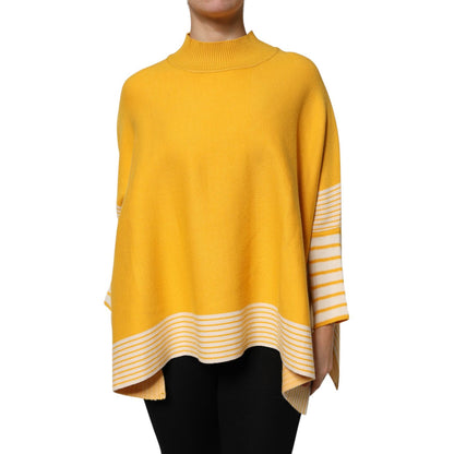 SIGNS Yellow Stripe Long Sleeve Overcoat Pullover Sweater SIGNS