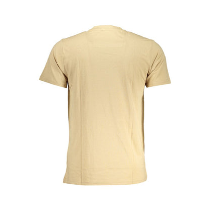 Cavalli Class Beige Cotton Men T-Shirt