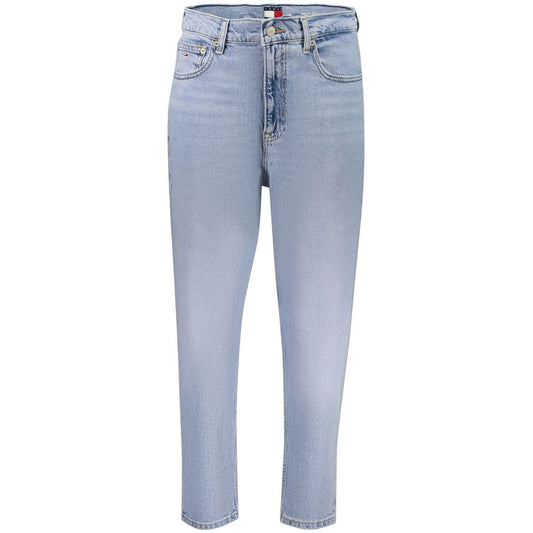 Tommy Hilfiger Azzurro Cotton Women's High-Waisted Jean