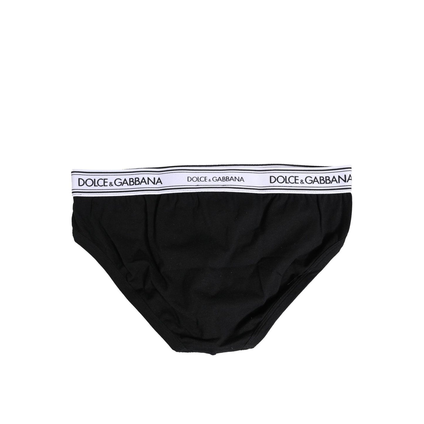 Dolce & Gabbana Black Cotton Stretch Regular Brief Underwear