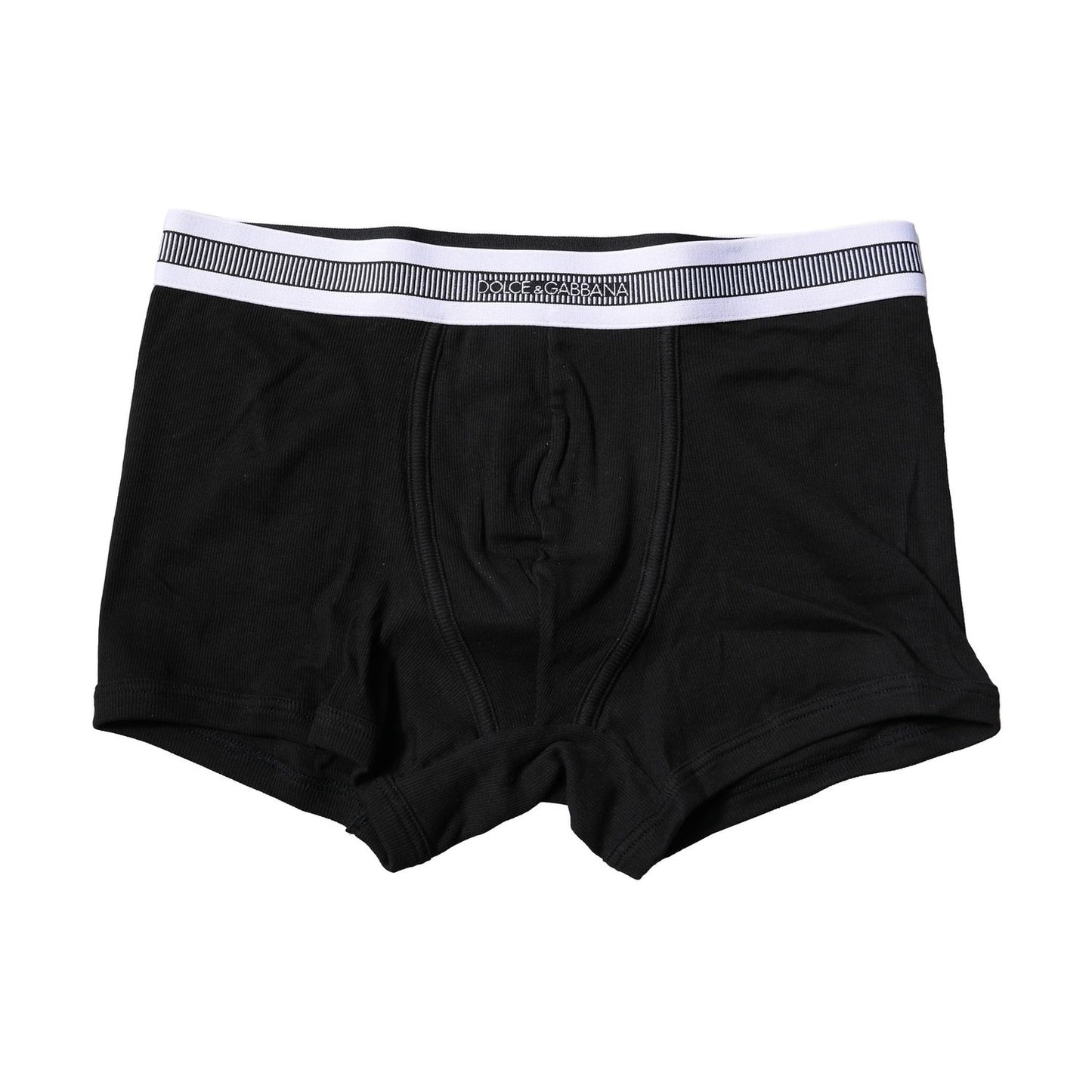 Dolce & Gabbana Black Cotton Stretch Regular Boxer Underwear