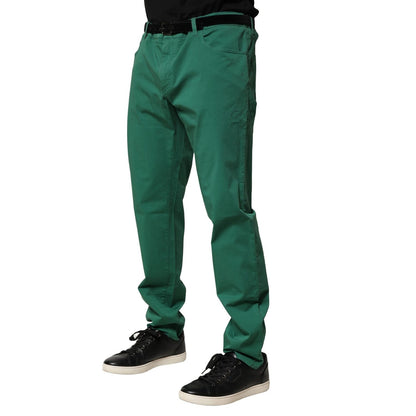 Dolce & Gabbana Green Cotton Stretch Skinny Men Denim Jeans