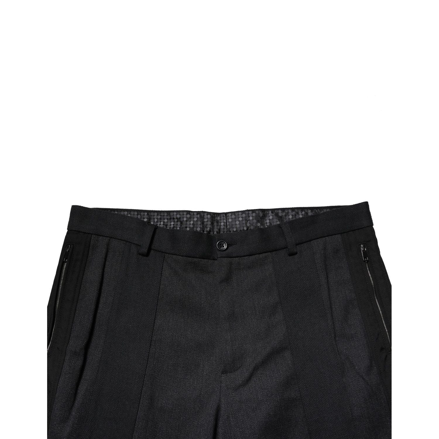 Dolce & Gabbana Black Cotton Dress Slim Formal Pants
