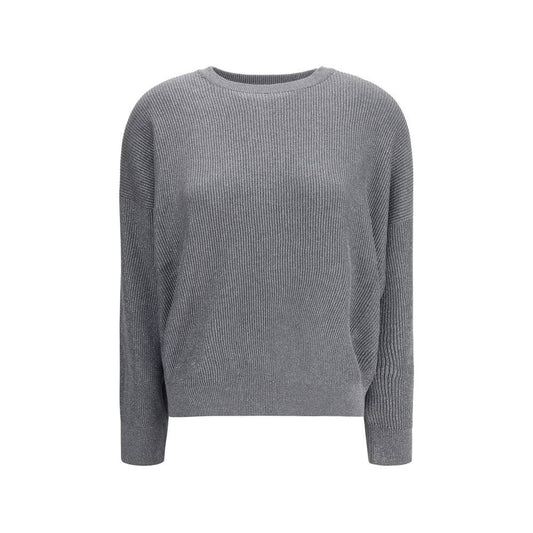Brunello Cucinelli Gray Cotton Sweatshirt
