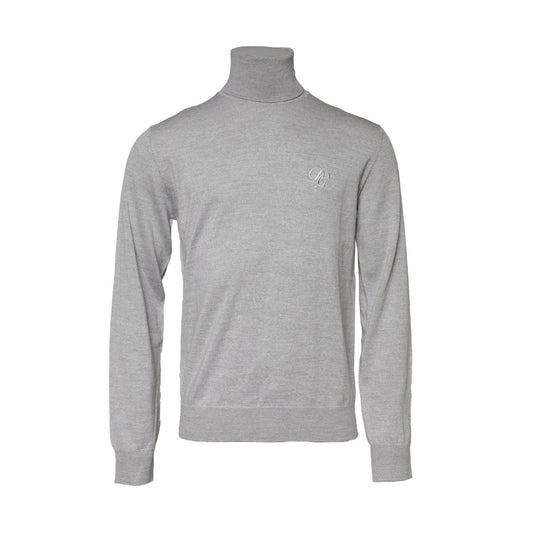 Dolce & Gabbana Gray Long Sleeve Turtleneck Pullover Sweater