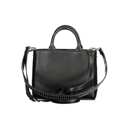 Mario Valentino Black Polyurethane Women Handbag