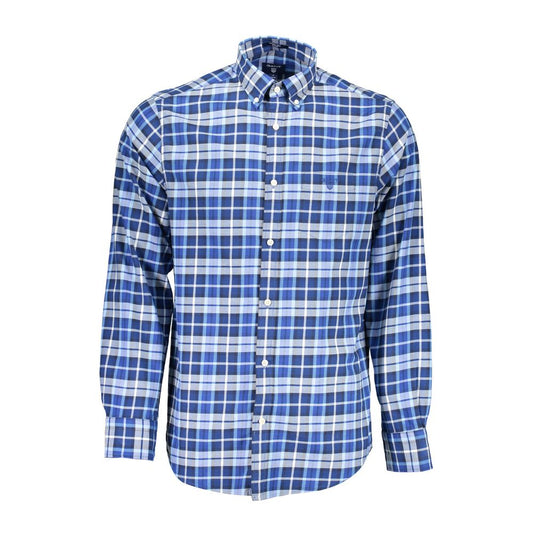 Gant Blue Cotton Men's Shirt 1728,67403481248,Blue,Clothing,Gant,Men,New with tags,Pattern - Shirts - Clothing,S,Shirts - Clothing