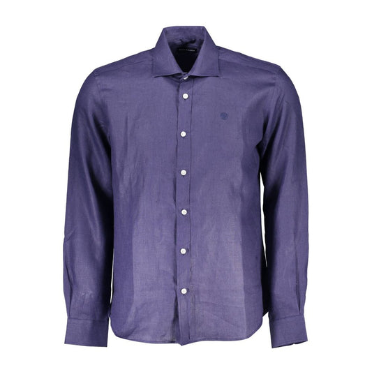 North Sails Blu Linen Men Shirt 1728,67403481248,Blue,Clothing,Dress Shirts - Shirts - Clothing,L,M,Men,New with tags,North Sails,Shirts - Clothing