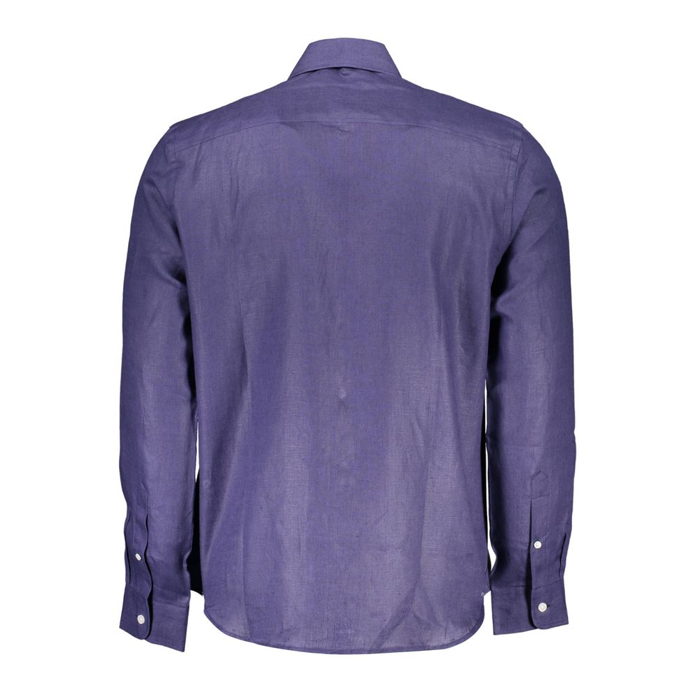 North Sails Blu Linen Men Shirt 1728,67403481248,Blue,Clothing,Dress Shirts - Shirts - Clothing,L,M,Men,New with tags,North Sails,Shirts - Clothing