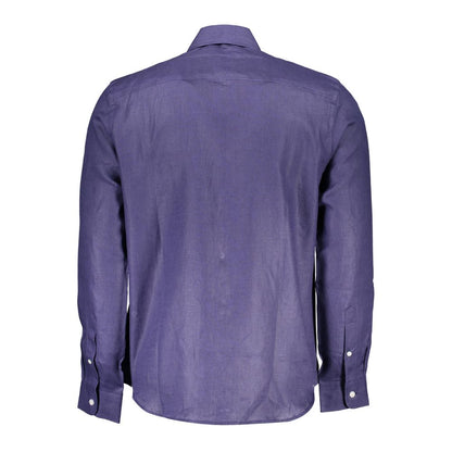 North Sails Blu Linen Men Shirt 1728,67403481248,Blue,Clothing,Dress Shirts - Shirts - Clothing,L,M,Men,New with tags,North Sails,Shirts - Clothing