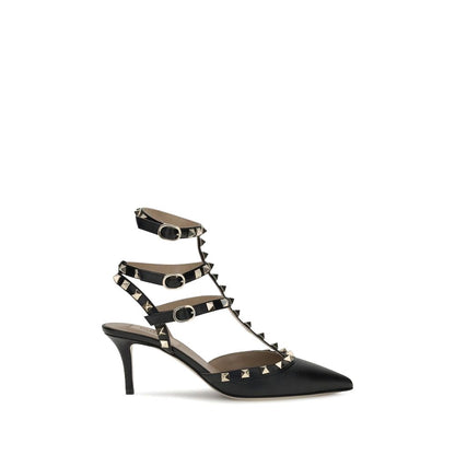 Valentino Garavani Black Calf Leather Bos Taurus Pumps
