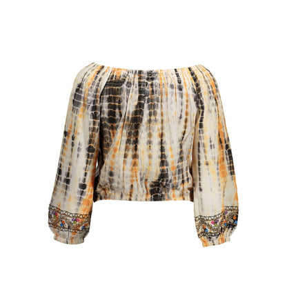 Desigual Beige Cotton Women T-Shirt Desigual