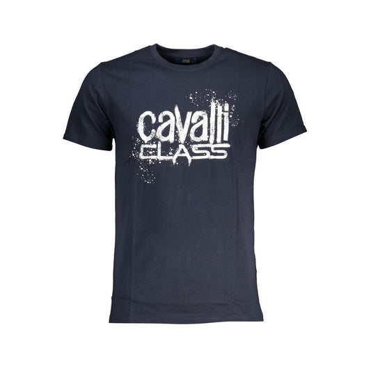 Cavalli Class Blu Cotton Men T-Shirt