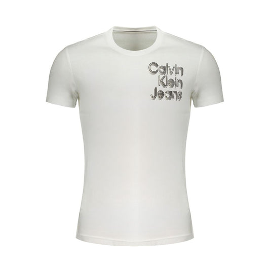 Calvin Klein White Cotton Men T-Shirt